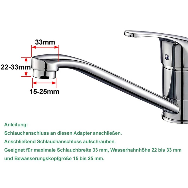Ecyc Kitchen and Garden Watering Tap, Hose Pipe Snap Connector