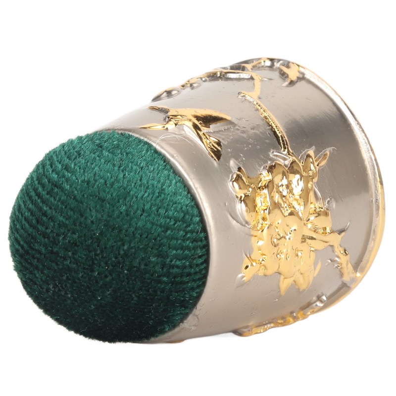 Sewing Pin Cushion Round Zinc Alloy Base Retro Style Pleuche