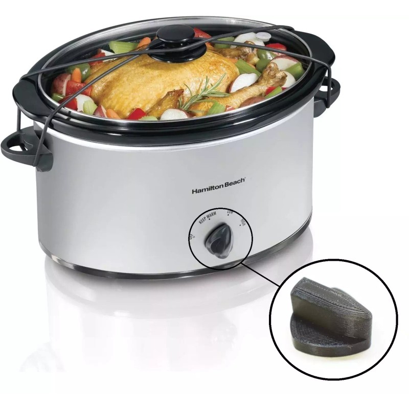 WOP 3D Control Temp Knob for Hamilton Beach 7-Quart Crock