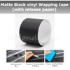 Ilmondomall Matte Black Step Bumper Protective Racing Stripe Tape Wrapping