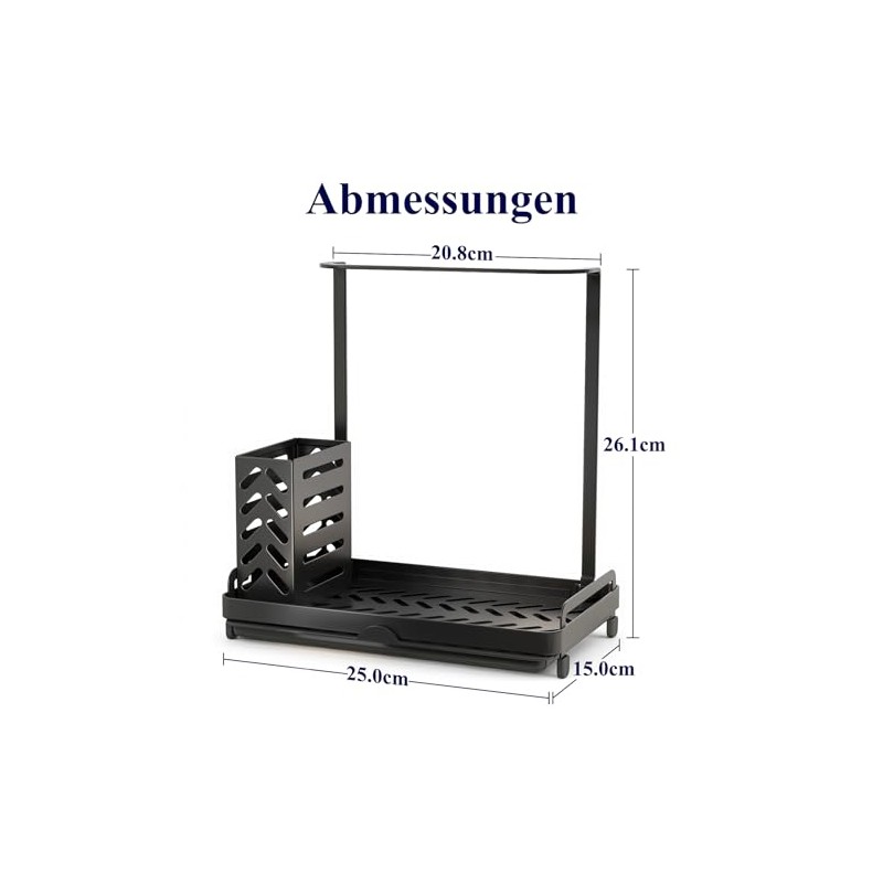 Kitsure Kitchen Organiser - Stainless Steel Sink Organiser, Multifunctional Organiser
