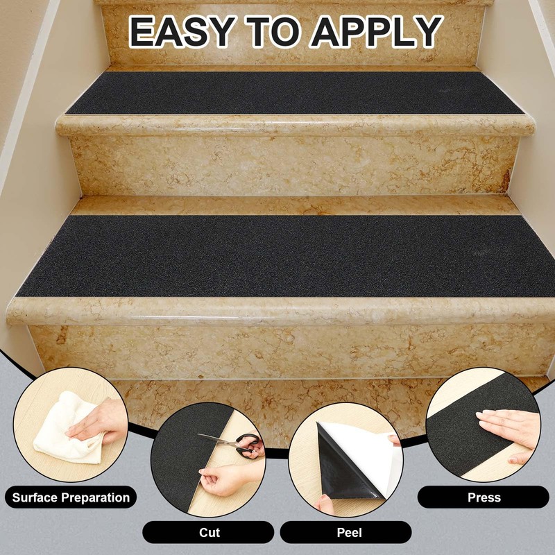 Watersay 24in x 20ft Widen Black Anti Slip Tape, Waterproof