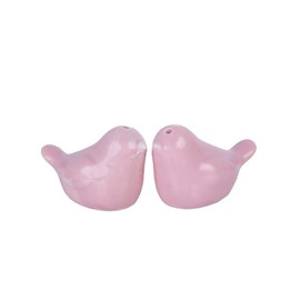 Mini ﻿Pink Lovebirds Salt and Pepper Shakers