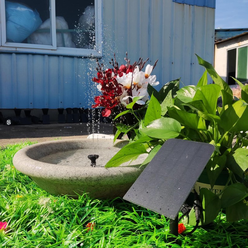 Solar Fountain 1.5W Electric Water Pump with 4 Nozzles for