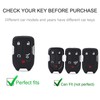 CACARLIKE for GMC Key Fob Cover with Leather Lanyard, Car