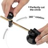 Glass Cutter Adjustable Compass, Glass Cutting Tool 6-Wheel Circle Cutter