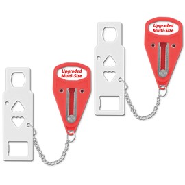 2 Pack Portable Door Lock, Hotel Door Lock Travel Safety, Hotel Door Lock, Travel Door Lock for Hotel Rooms, Door Lock for Travelling, Safe Lock for Door