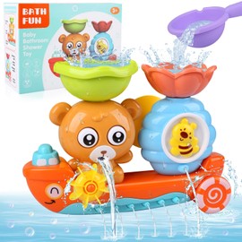 Ezydka Baby Bath Toys for 1 2 3 Year Old, Kids Bath Toys Toddler Bath Toys, Bath Toys for Babies with 2 Strong Suction Cups Birthday Gifts for Girls Boys Toys Age 2 3 4 Kids Bath Toys