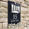 Custom Signs Solar Illuminated Modern Anthracite House Number Sign 24cm