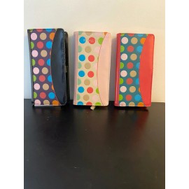 Shagwear Wallet, Shag Wear (New) Large Wallet with Zipper Pocket "Polka Dot Pattern" - Pink