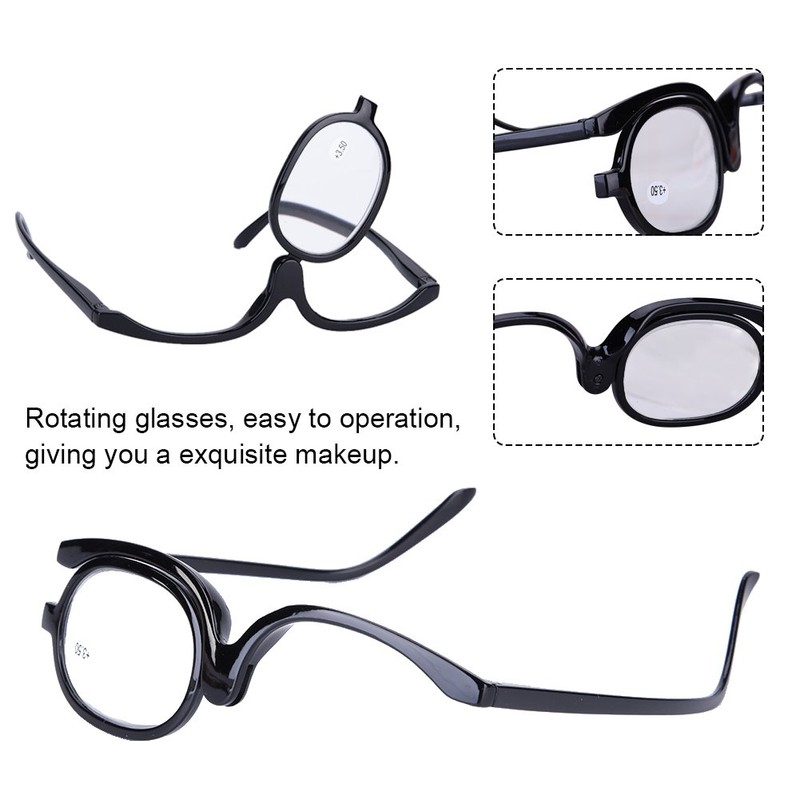 Make-Up Glasses with Folding Lens (Black 400)