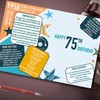 Words 'n' Wishes Male 75th Birthday Card - Happy Birthday