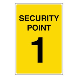 V Safety Security Point 1 100 x 150 mm - 1mm Rigid Plastic