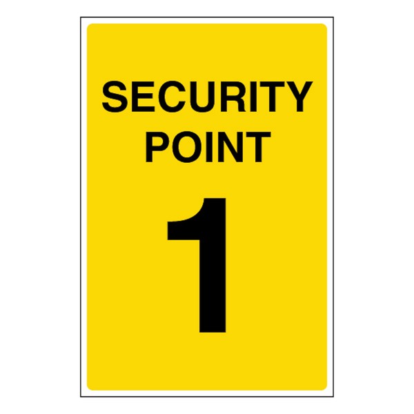 V Safety Security Point 1 100 x 150 mm -