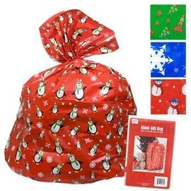 Giant Bag Sack 36"x44" Assorted Christmas Season Styles - 1 Per Pack