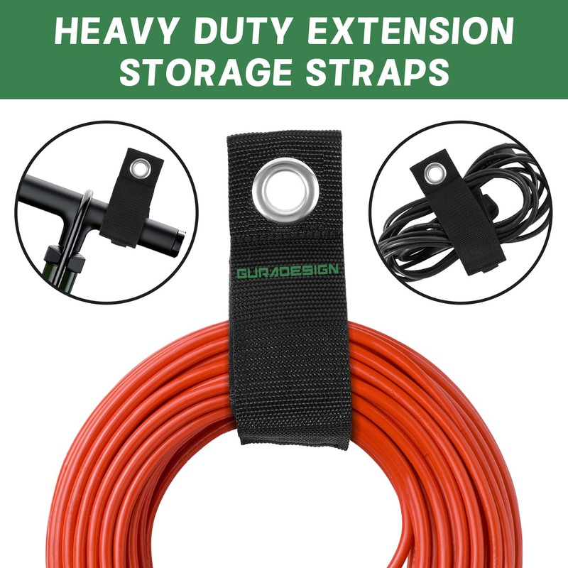 4-Piece Garage Hooks Wall Mount Storage Hanger with 4 Extension