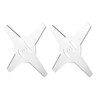 2PCS Mower Blades 4 Teeth Head Blades 7.9in Stainless Steel