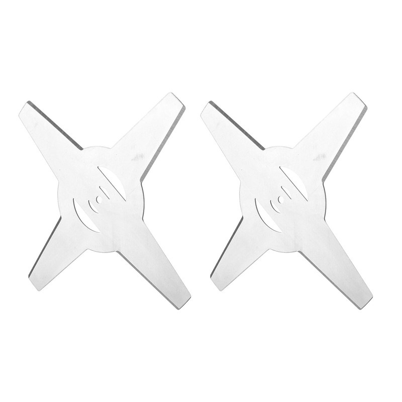 2PCS Mower Blades 4 Teeth Head Blades 7.9in Stainless Steel