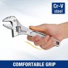 WORKPRO 8" Adjustable Wrench Cr-V Steel Mirror Polished 3/4" Jaw