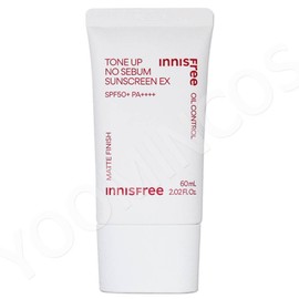 Innisfree 이니스프리 톤업 노세범 선스크린 60ml(신형) EX SPF 50+ PA++++ 60mL Innisfree Tone Up No Sebum Sunscreen 60ml (New) EX SPF 50+ PA++++