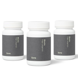 Sons 3 Month Biotin Supplement (Capsules) - Hair Growth Vitamins for Men's Hair Loss