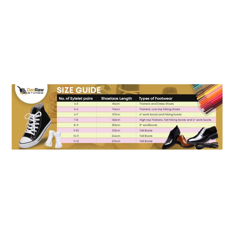 Danraw Stores [Pair] Heavy Duty,Hiking durable round Boot Lace, Shoe