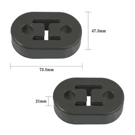 2 Pcs New Universal Exhaust Rubber Black Exhaust Pipe Hanger Generic Car Exhaust Hanger for the Cars Silencer for Most Cars Truck Van