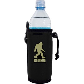 Bigfoot Believe Water Bottle Coolie (Black, 2 Pack)