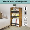 MARTY Rolling Storage Cart 7.9" W, 4-Tier Narrow Kitchen Cart