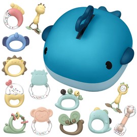 13pcs/set BPA Free Baby Teether Portable Baby Teething Toys Rattle Teething Toys for Bedroom Living Room Kindergarten