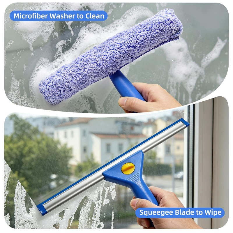 Window Cleaning Kit with 3 Gallon Bucket – 76" Long