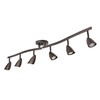 Globe Electric 59376 Grayson 6-Light Adjustable S-Shape Track Lighting, Bronze