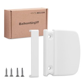 Ante bellum Balcony Door Handle – Versatile Plastic Door Handle for Balcony, Patio and Fly Screen Doors, Patio Door Handle Including Screws, Easy Installation without Drilling, Timeless Look in White