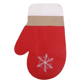 Christmas Sign Gloves Eco Friendly Reusable Christmas Front Door Decor for Wall Trees Fireplaces Red