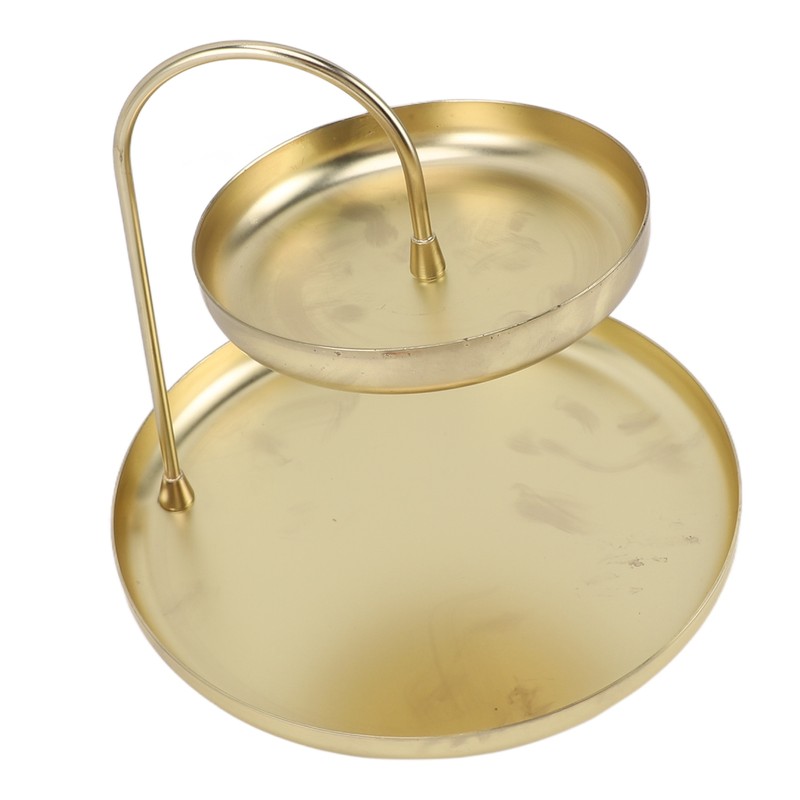 2 Tier Jewelry Tray Elegant Simple Sturdy Stable Metal Multi