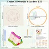 JSRQT Flower Butterfly Punch Needle Kit for Beginners, DIY Craft