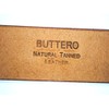 Bellabel Italian Buttero Cowhide Leather Belt, Made in Japan, Silver,