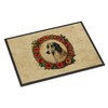 Caroline's Treasures DAC2326JMAT Borzoi Christmas Flowers Doormat Front Door Mat