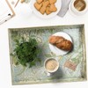 Spsyrine Serving Tray with Handles, Plastic Decorative Tray for Coffee
