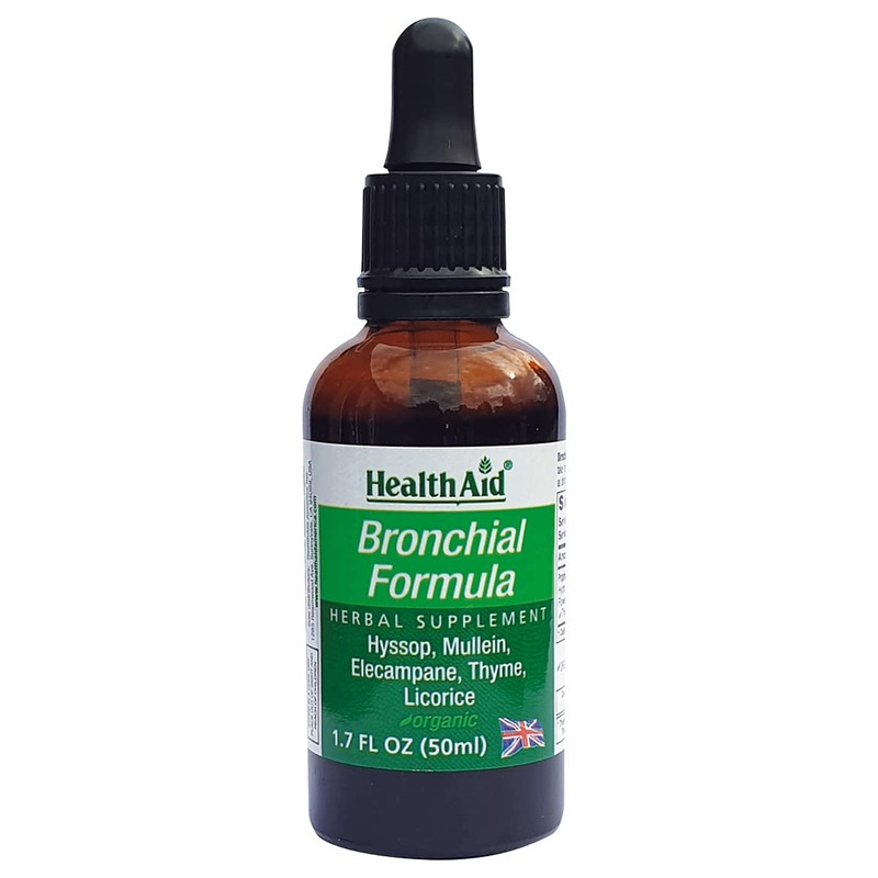 HealthAid Bronchial Formula, 1.7 oz, Herbal Respiratory Support with Hyssop,