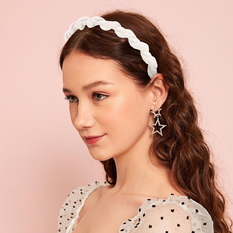 Amariver Headbands for Women 4Pcs Zigzag Headbands Elastic Teeth Comb