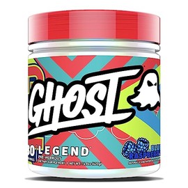 GHOST Legend V3 - Polvo de pre-entrenamiento, frambuesa azul, 30 porciones, preentrenamiento para hombres y mujeres con cafeína, L-citrulina y beta...