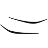 Pair Headlight Eyebrow Glossy Black Trim Front Left Right Decoration