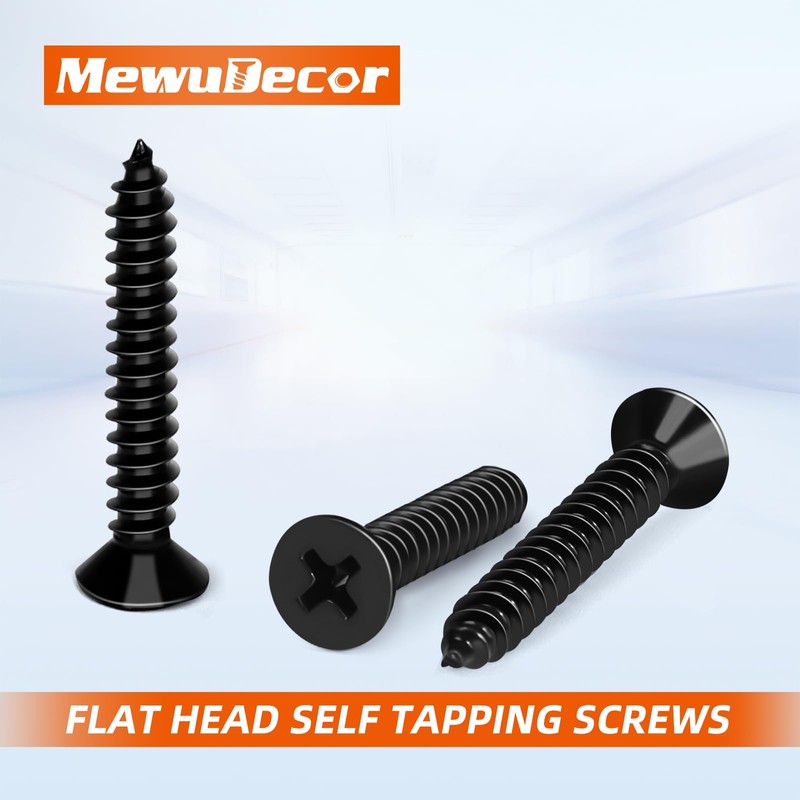 #10 x 1/2" Flat Head Wood Screw, Sheet Metal Screws,
