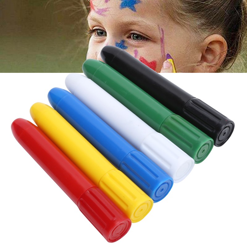 6pcs / box Face Painting Twistable Crayons Washable Face Painting