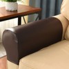 vctops Waterproof Faux Pu Leather Armrest Covers Vintage Stretch Arm