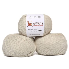 Juego de 3 madejas de lana de alpaca 100% para bebé, peso voluminoso, fabricado en Perú, suave y perfecto para tejer y ganchillo (negro, voluminoso)