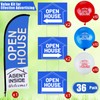 Buryeah Buryeah Open House Signs Set (36 Pcs Total), 1