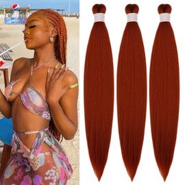 Leticia Ginger Braiding Hair Pre stretched 350 Kanekalon Prestretched Braiding Hair Ez Braid Colored Hair Extensions