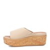 FitFlop FT5A20-090 Eloise Cork-WRAP Leather Wedge Slides Stone Beige US11